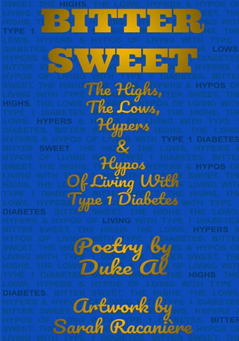 Front cover of Bitter Sweet book. Poems related to type one diabetes.