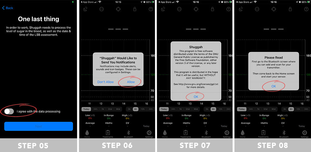 How to see glucose levels on Apple Watch using Shuggah. Row B.