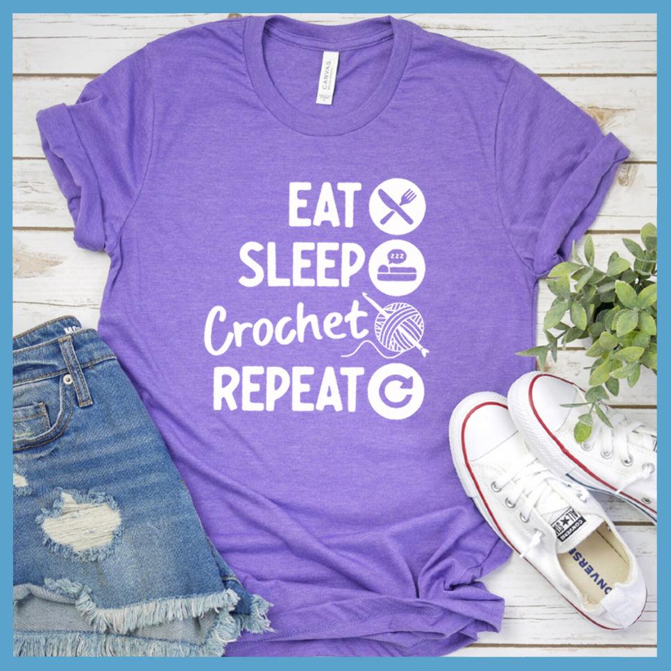 Eat Sleep Crochet Repeat Version 3 T Shirt Brooke And Belle