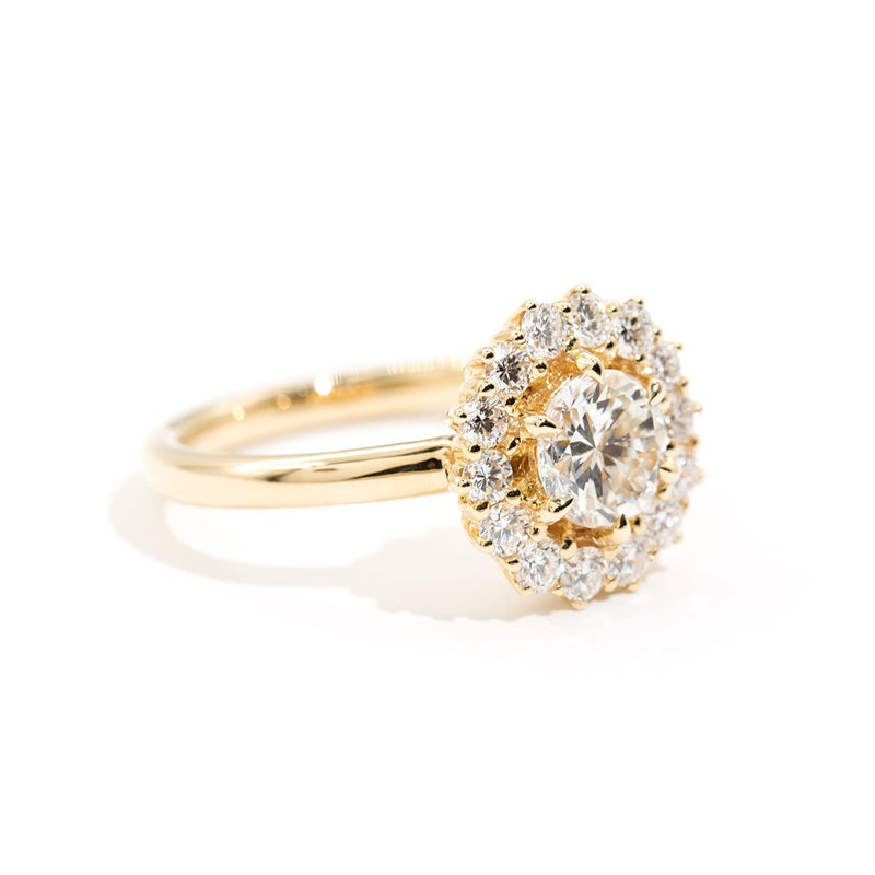 1.50 Carat Certified Diamond 18 Carat Gold Vintage Engagement Ring ...