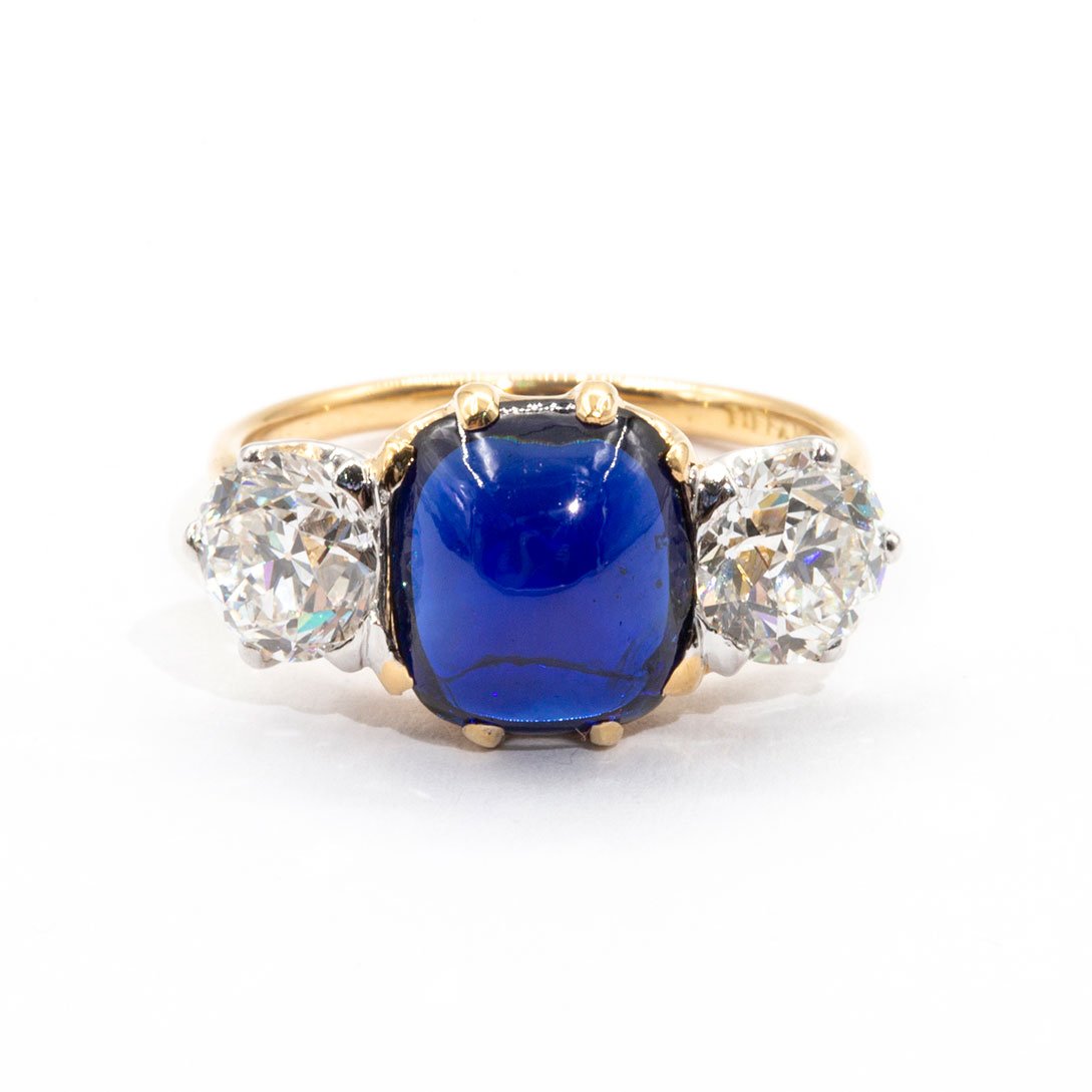 Tiffany & Co Antique Sapphire & Diamond Ring Circa 1880s GIA Certified ...