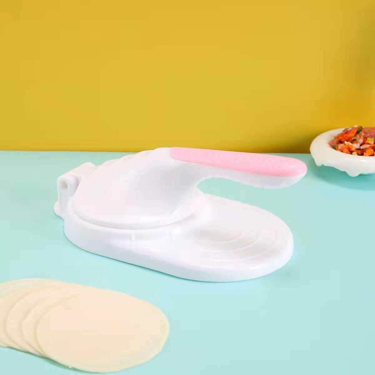 Plastic Manual Dumpling Skin Mold Kitchen Lazy DIY Jiaozi Maker Dough Press AU