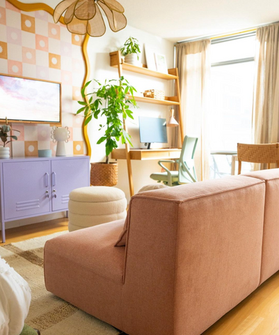Alexandra Gater's Pastel Scandi Studio Apartment Makeover