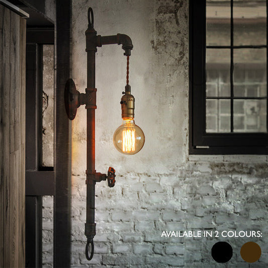 Industrial Wall Light Drop Tee Sophisticated Conduit Lighting Steampunk  Lighting Rustic Lighting 