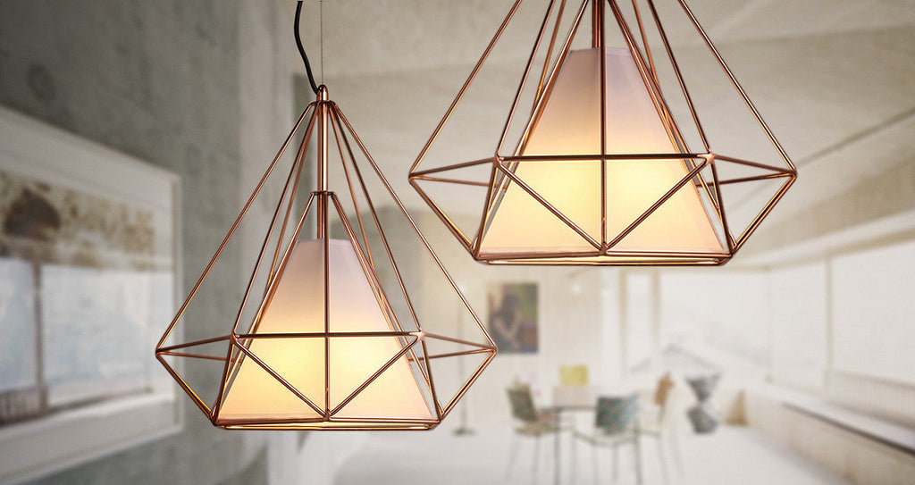 diamond cage pendant light