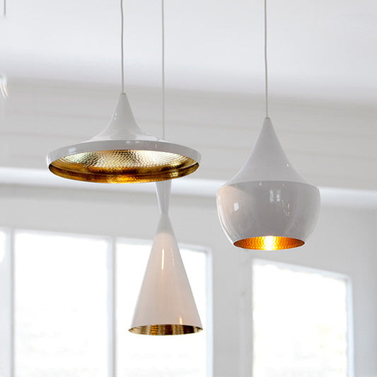 Faro minimalist all white pendant light chandelier