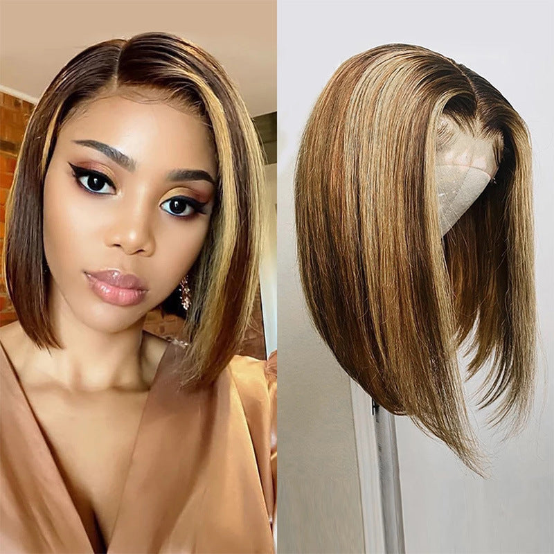 T Frontal Lace Human Hair Bob Wigs for Women