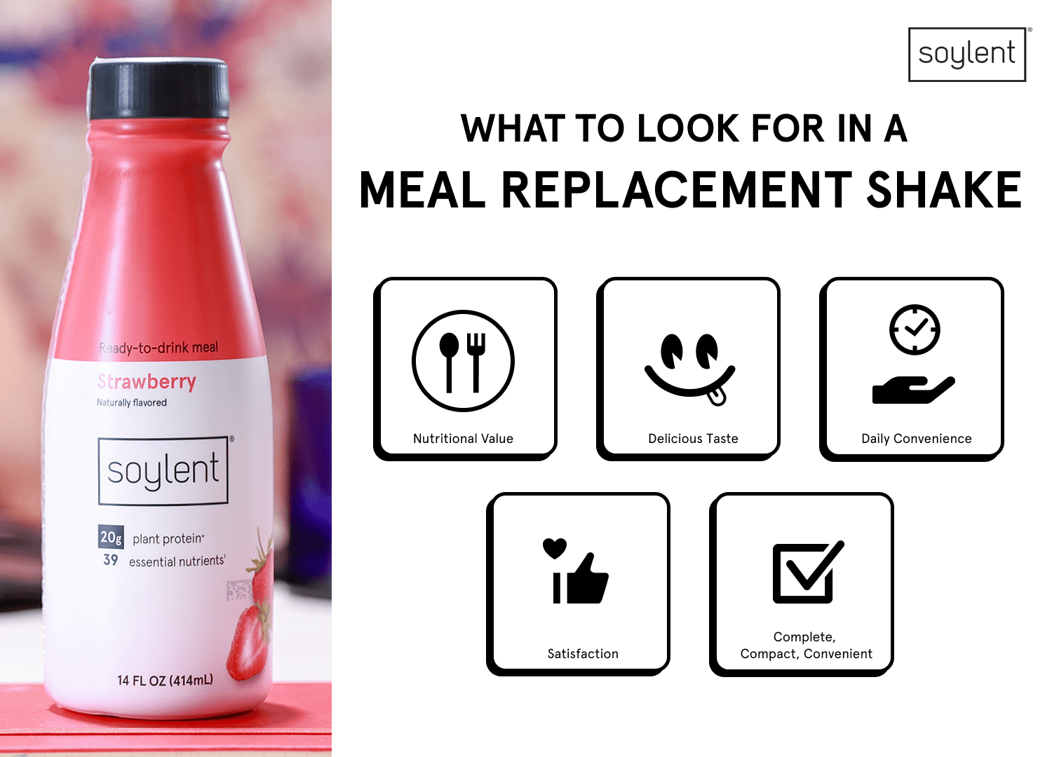 What to look for in a meal replacement shake by soylent