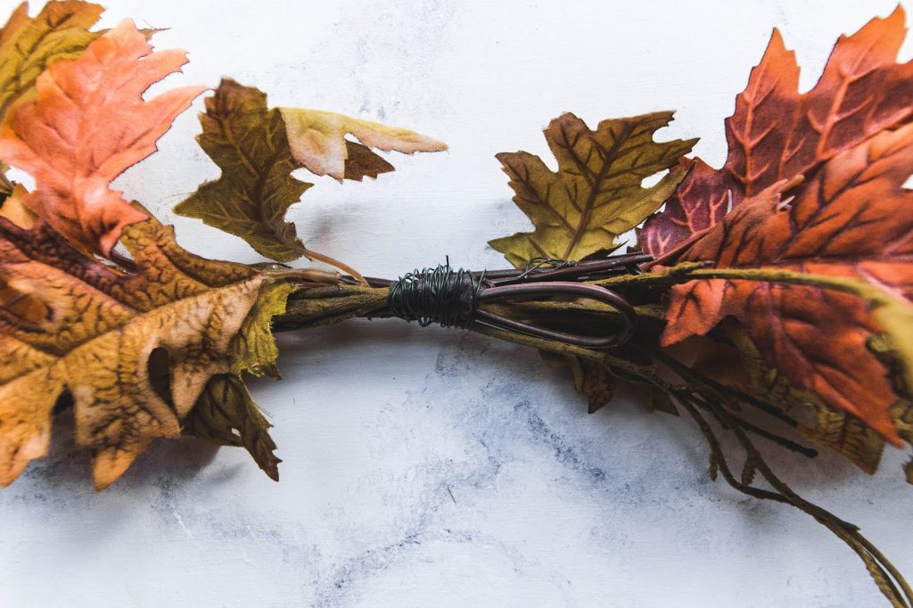 wire wrapped around floral garland