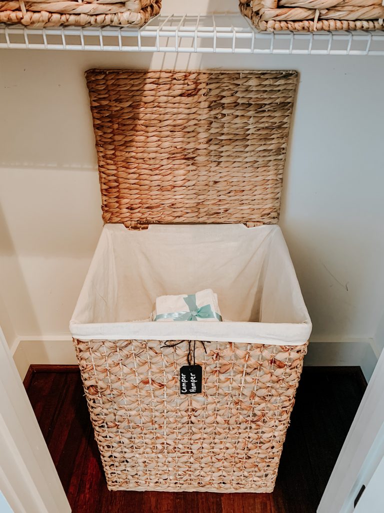 clothes hamper, linen closet