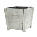 white square wooden planter