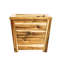 large wooden square planter