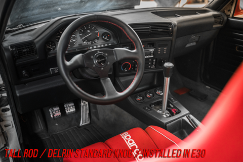 e30 solid chassis mount shifter installed delrin standard shift knob review