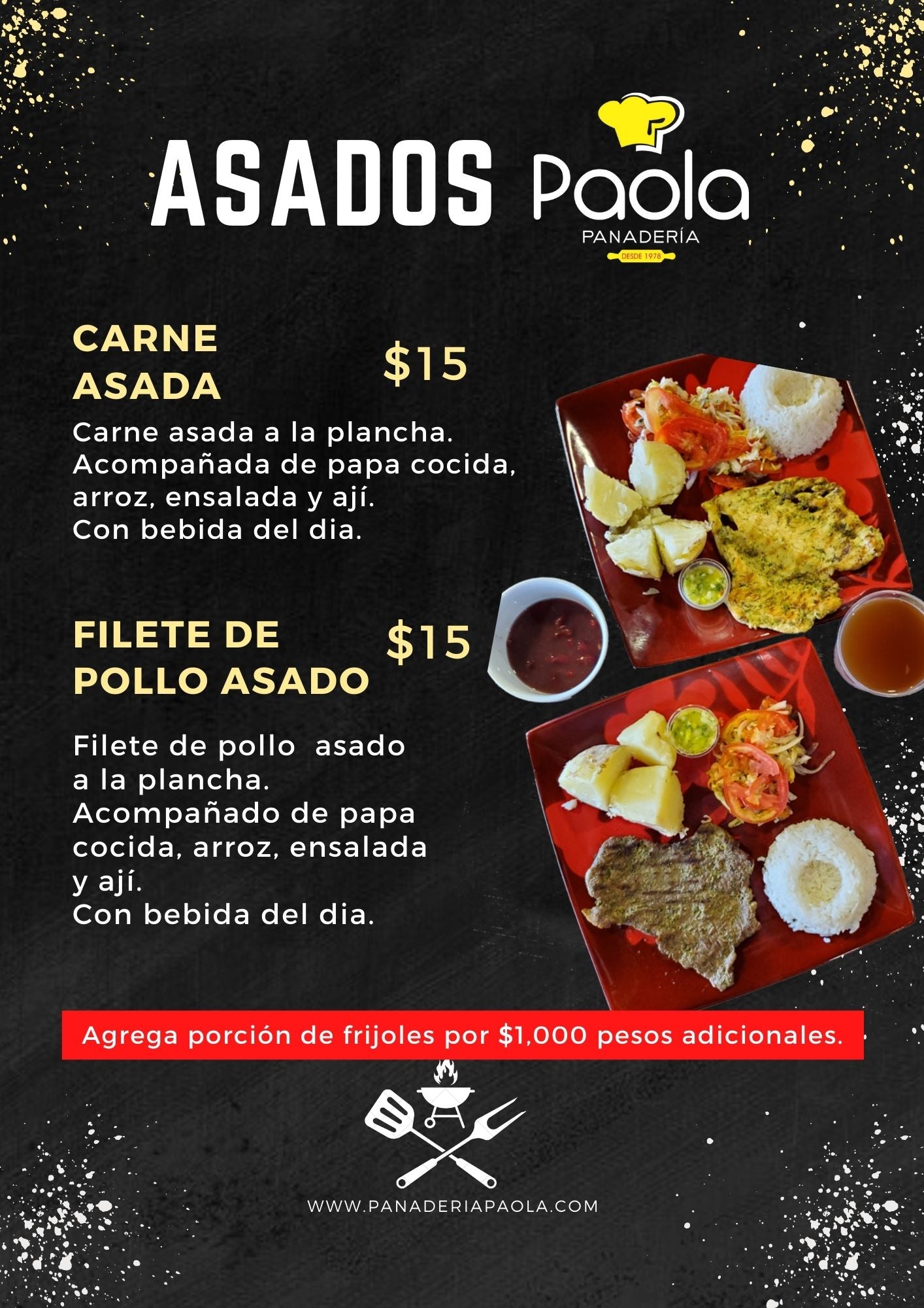 ASADOS PANADERIA PAOLA ROOSEVELT - ALMUERZOS