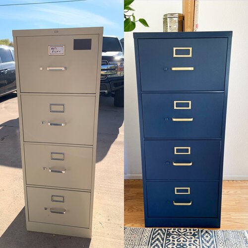 tall metal filing cabinet