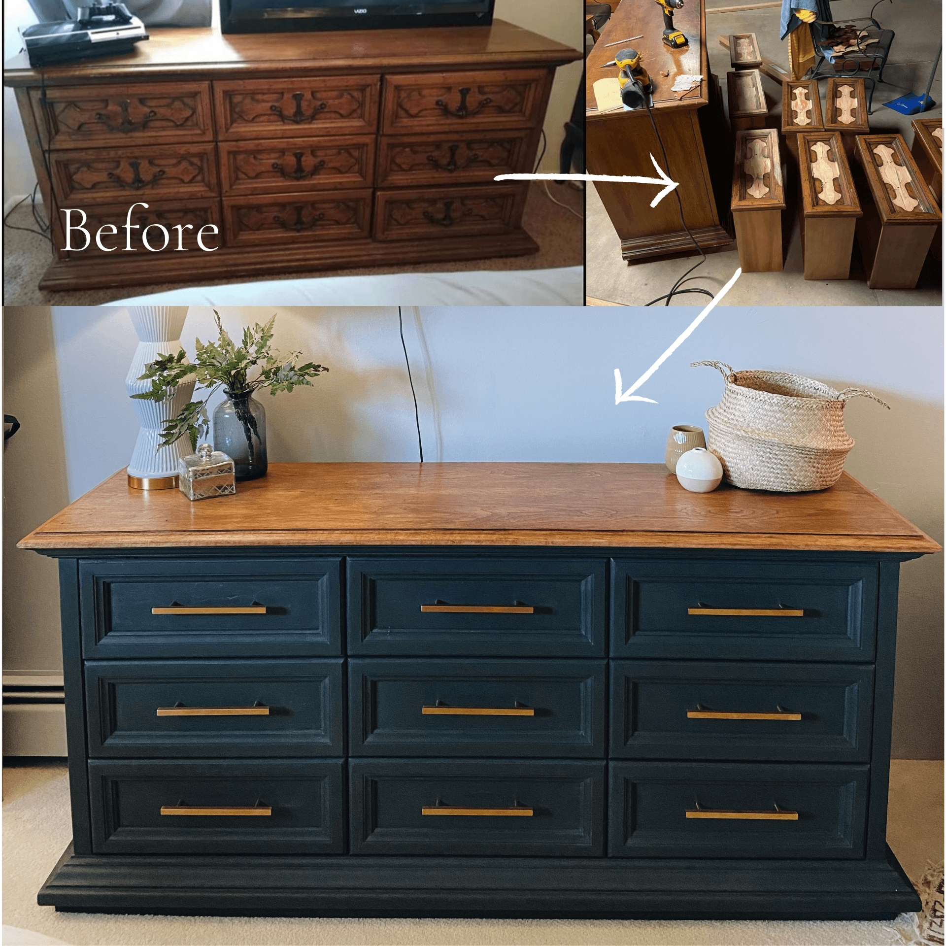 furniture redo before and after