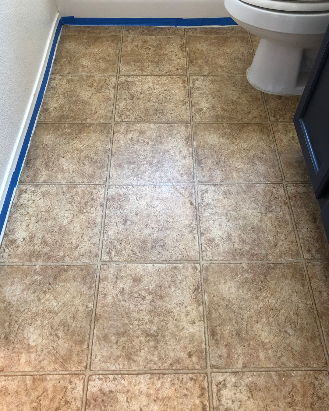 How To Paint Linoleum Or Tile Floors Bathroom Makeover Part 2