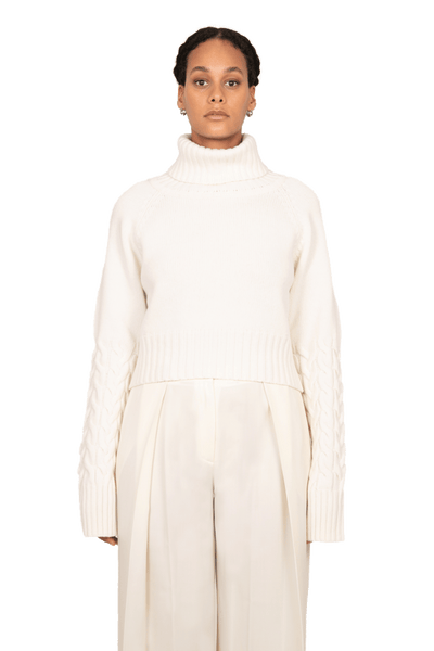 Turtleneck Sweater White – ATTIRE THE STUDIO