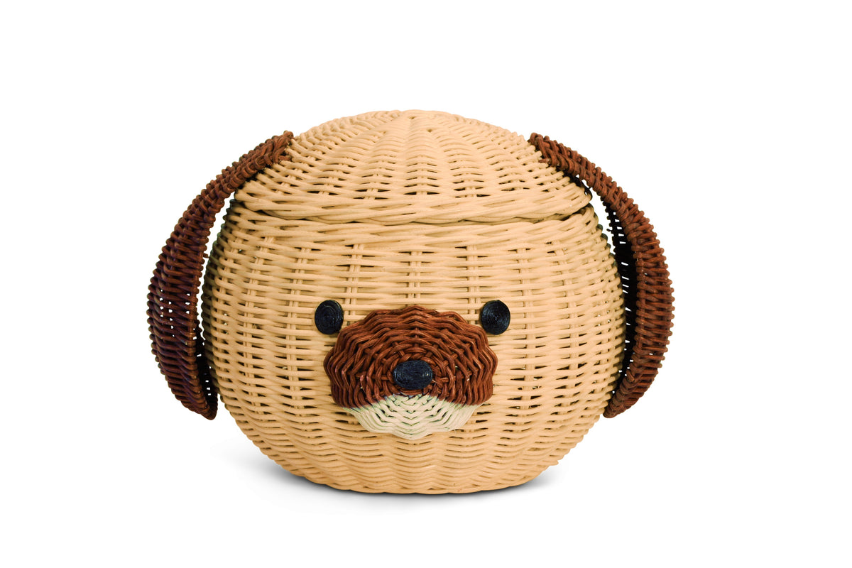 woven storage basket with lid