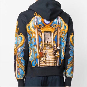 versace skater olympus print hoodie