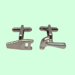 Bassin and Brown Silver Hammer and Saw Cufflinks