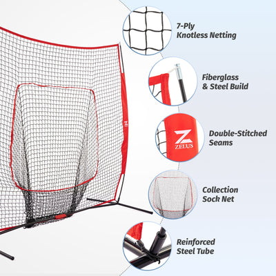 Baseball and Softball Net Kit - Spring Outdoor Sports - Zelus Fitness