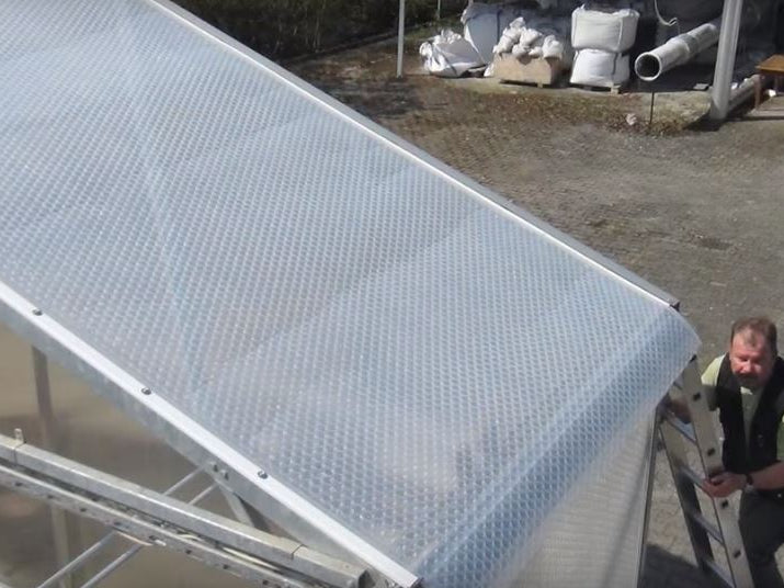 Solawrap Greenhouse film installation