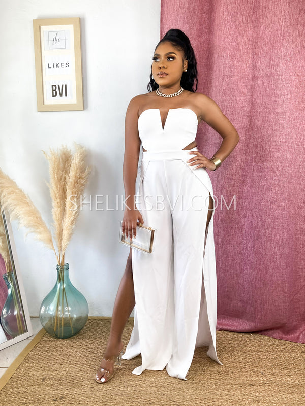 Boujee Body Off Shoulder White Jumpsuit-Regular & Plus Size –