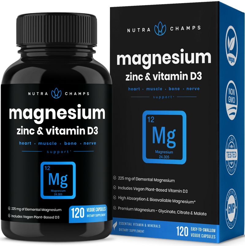 Magnesium Zinc And Vitamin D3 Nutrachamps 6211