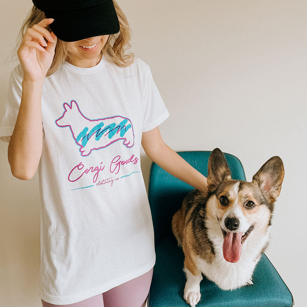 CG Signature Series Back to The 90's Tee Shirt - The Corgi Goods Co.