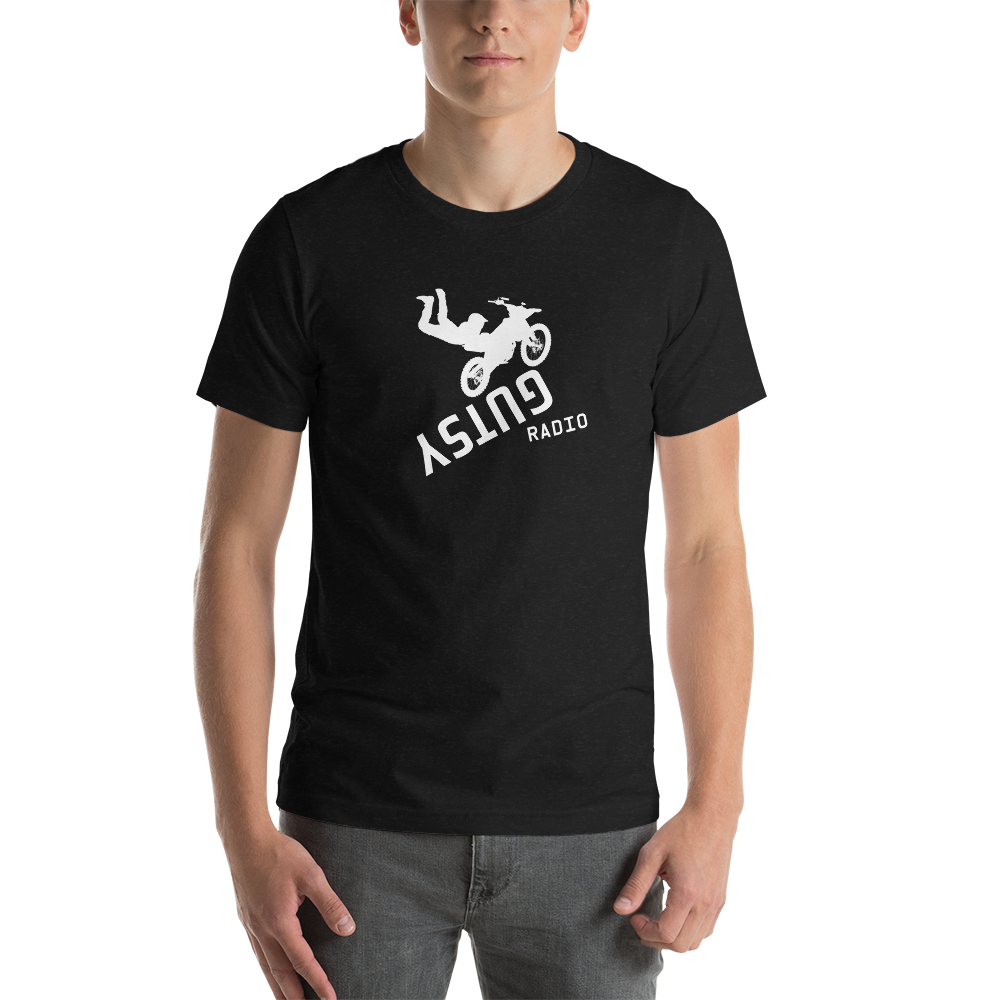 Product Image of Gutsy Radio Motocross Black Short-Sleeve Unisex T-Shirt #1