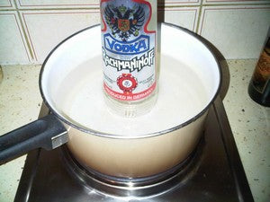 recette vodka caramel bain marie