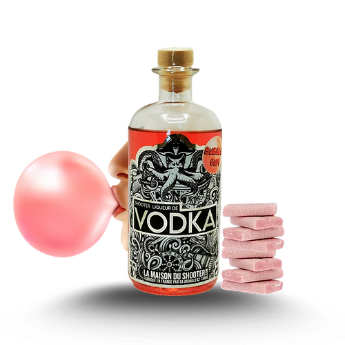 Shooter Liqueur de Vodka Goût Bubble Gum