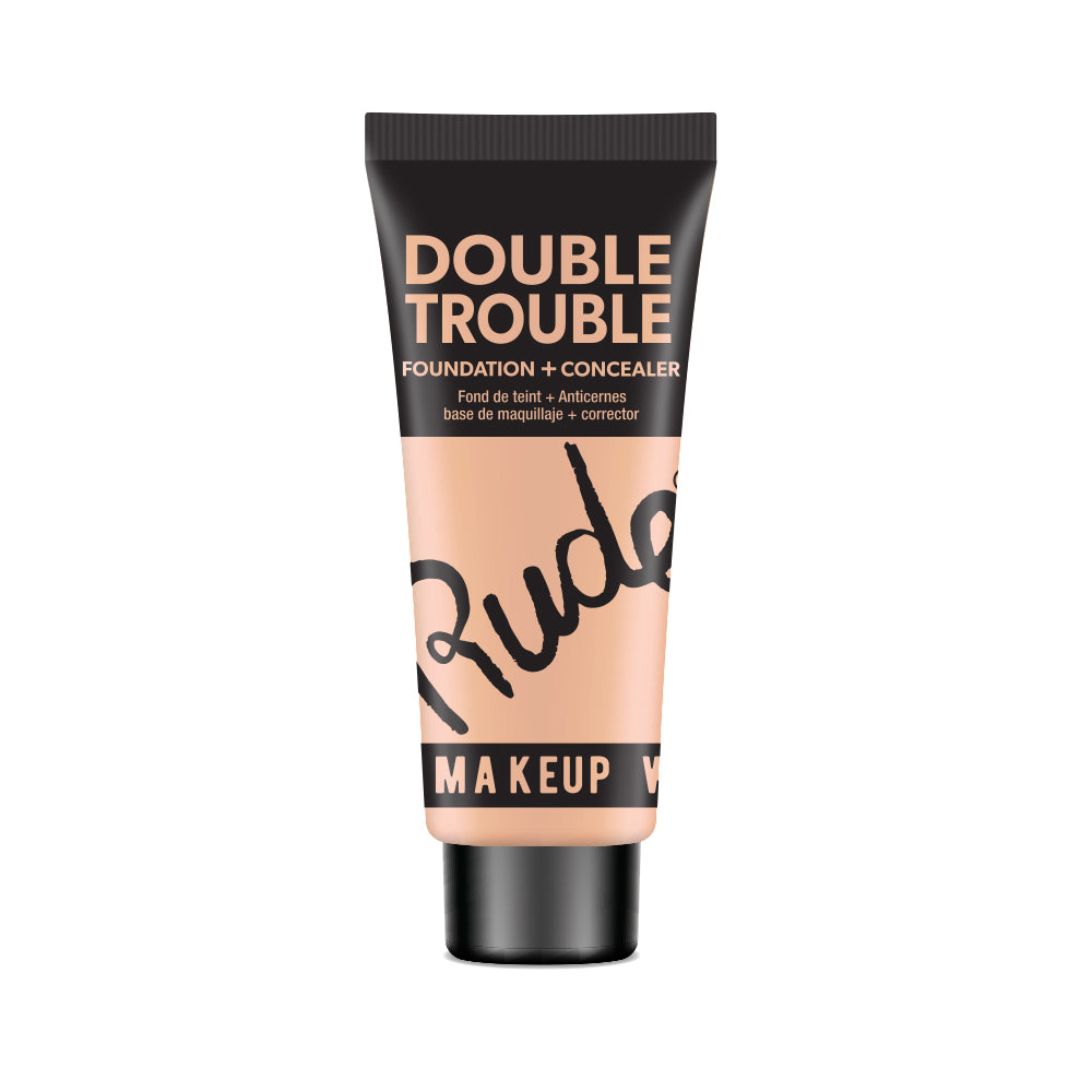 RUDE Double Trouble Foundation + Concealer - Fair 04