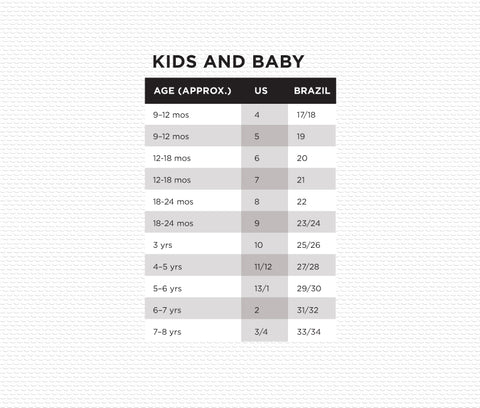 KIDS AND BABY SIZES