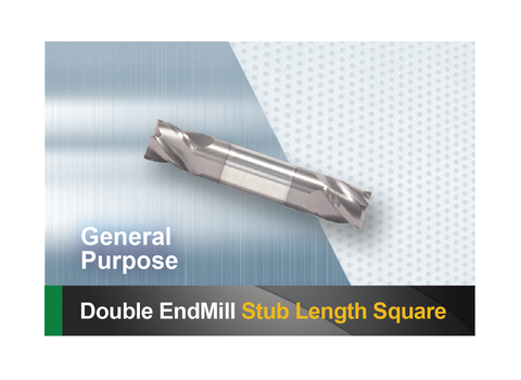 Double end mill stub length end square SCTools HTC