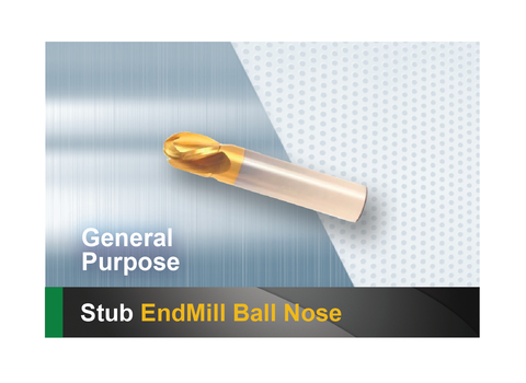 Stub End Mill Ball Nose SCTools HTC