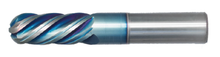  7/16" End Mill Single End Ball Nose; Flute Length 1-1/8" OAL 2-3/4" - 5 Flutes Sky Coat - Hot Mill