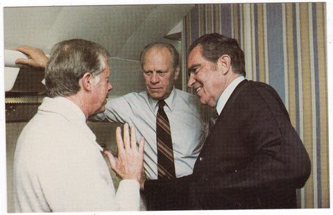 Richard Nixon Jimmy Carter Gerald Ford Flying To Anwar Sadat Funeral