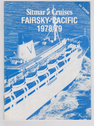 Sitmar Cruises Fairsky 1978-1979 Pacific Cruises Brochure