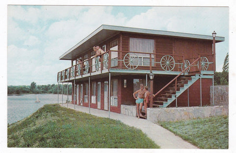 Gay El Rancho Resort Ranch Gaylord Michigan 1959 Postcard