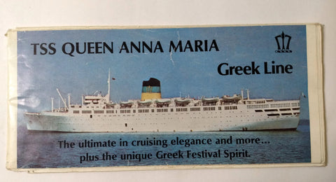 Greek Line TSS Queen Anna Maria TSS Olympia Large Deck Plans