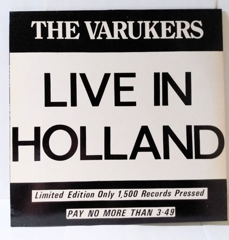 The Varukers Live In Holland UK Political Hardcore Punk Vinyl LP ltd ed 1985