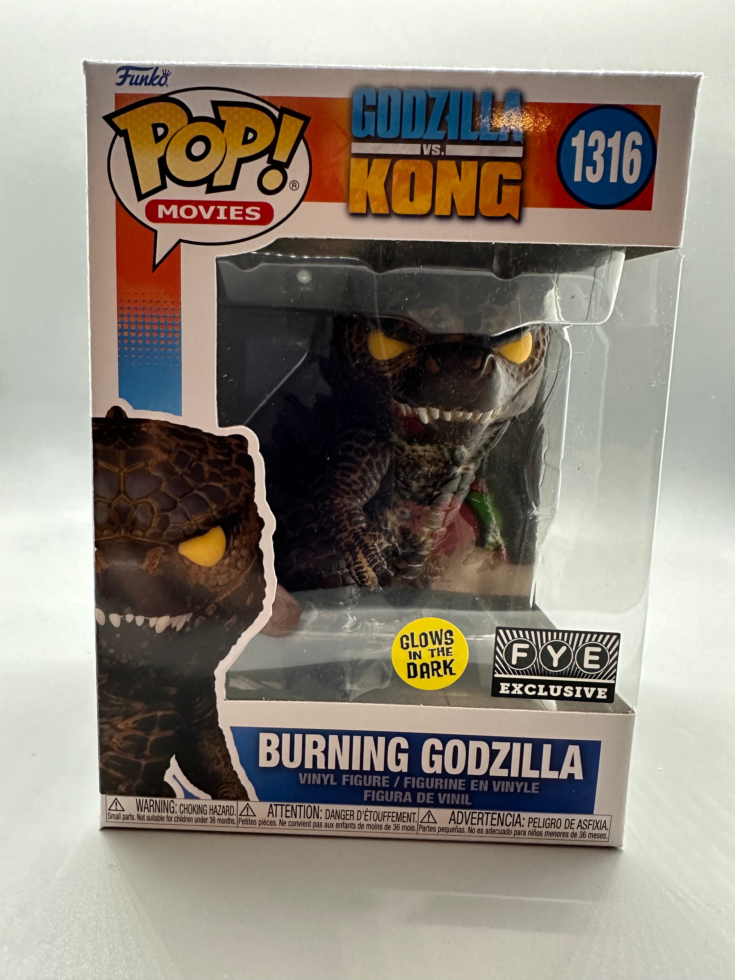 Burning Godzilla glow in the dark
