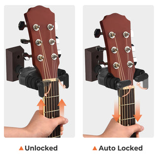 LEKATO Soporte de pared para guitarra, soporte de pared de aluminio para  guitarra con 5 ganchos ajustables para guitarra, soporte múltiple para