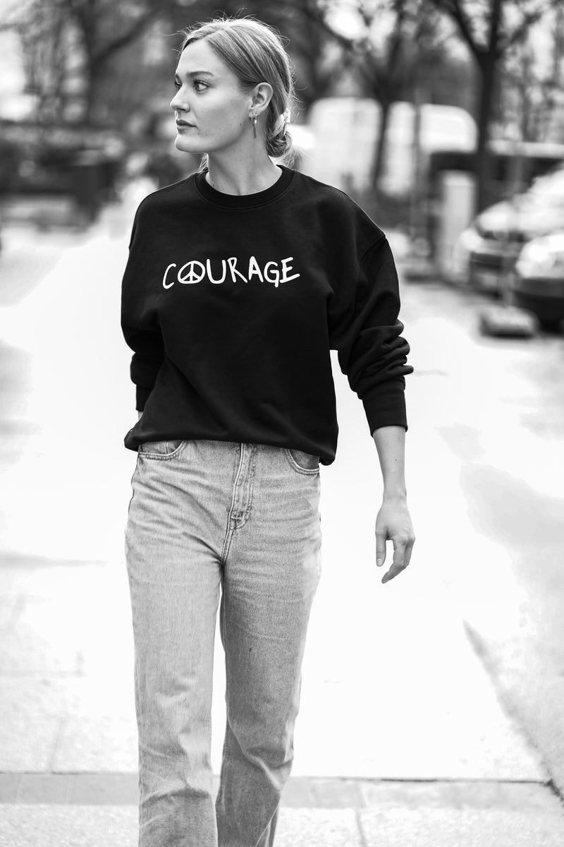 BONJOUR BEN courage Sweater - black I white