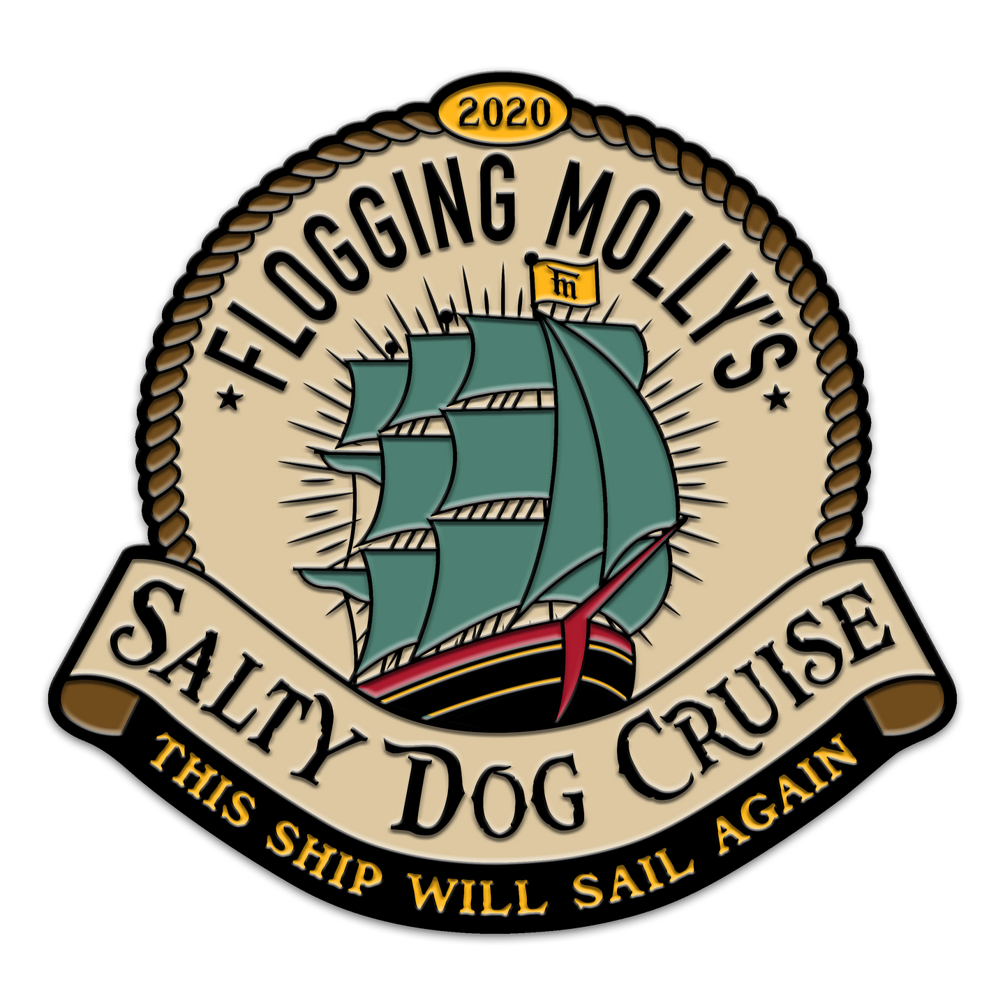 Flogging Molly Salty Dog Cruise Enamel Pin Enemy Ink