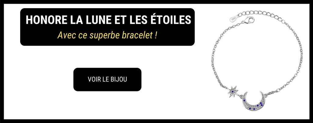 Bracelet Lune et Étoiles