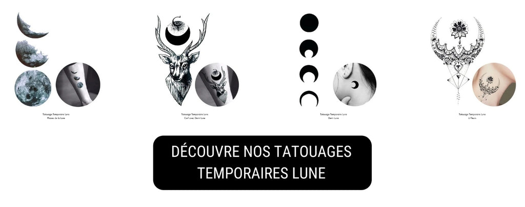 tatouages temporaires lune