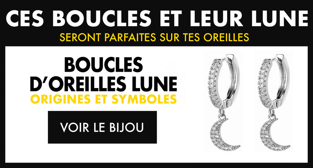 boucles d'oreille demi lune argenté